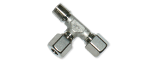Male stud barrel tees B-LE-NPT