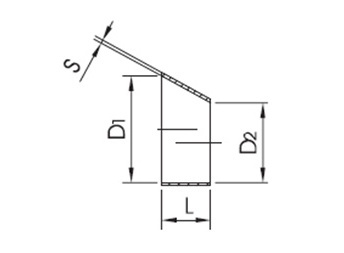 Conector de reducción excéntrico DIN 11852