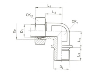 Male stud elbows B-WE-M