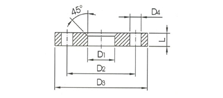 Slobodna aluminijska prirubnica DIN 2642 PN10